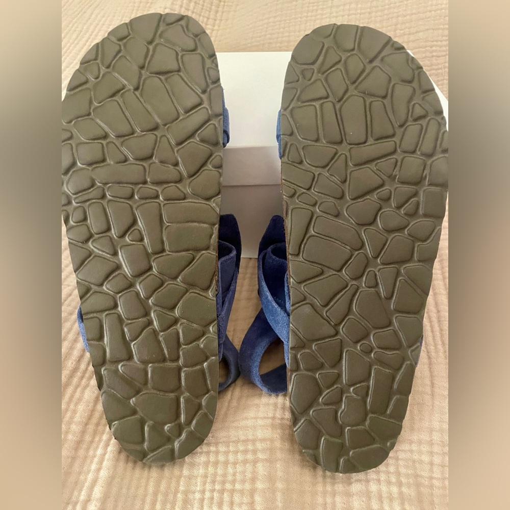 🥰 Sundance NWT Tigerlily Sandals. Size 39. Blue Suede Straps & Cushioned Insoles - Picture 4 of 7